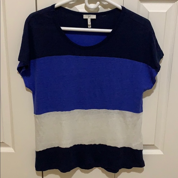 Joie Linen Blend Short Sleeve Tee - Medium - Picture 1 of 4
